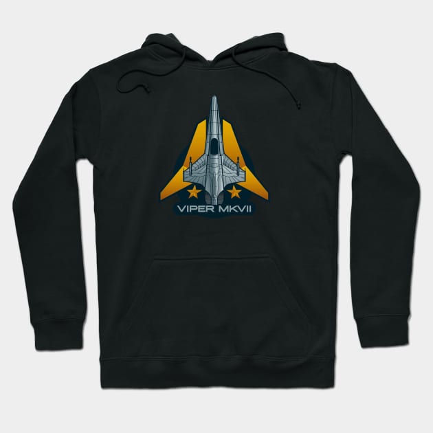 Battlestar Galactica Viper Mark VII Squadron Logo Hoodie by marat